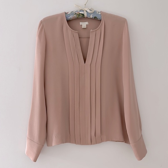 EUC J.Crew Collection Pleated Crepe Silk Blouse - Picture 1 of 6